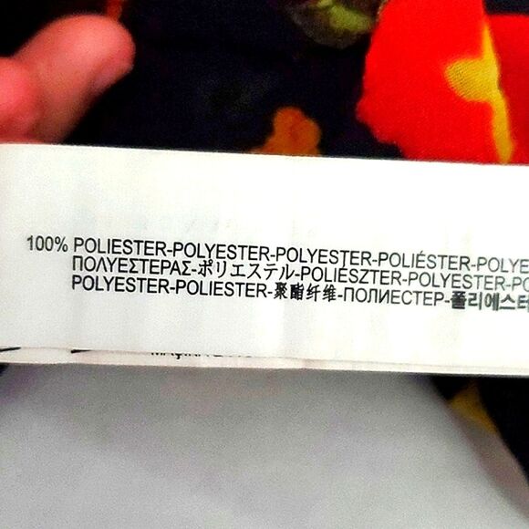 Zara Trafaluc Black Colorful Floral Print Sheer Long Sleeve Dressy Shirt - Picture 9 of 9